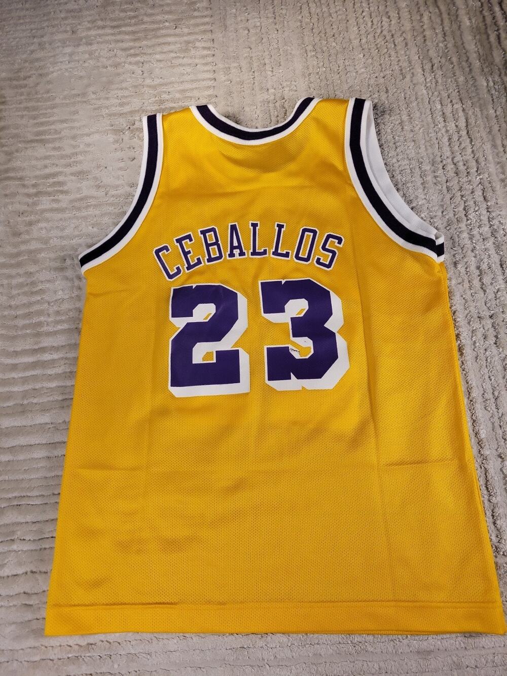 Champion Cedric Ceballos Los Angeles Lakers Jersey NBA Basketball Youth Large